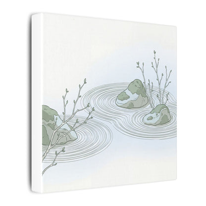 Moonlight Rock Garden Canvas Art - Japandi Ma
