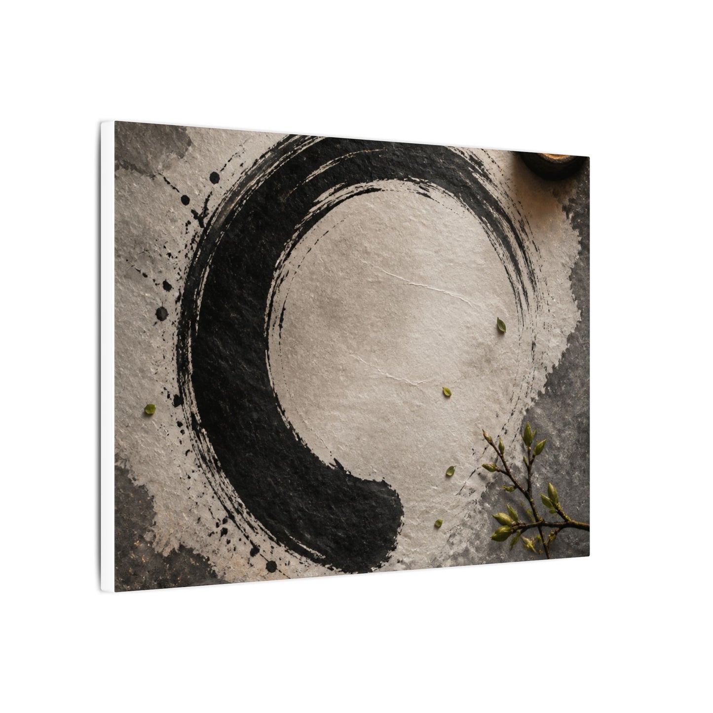 Candlelight Ink Brushstroke Canvas Art - Zen Ma