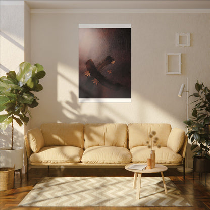 Moody Ink Brushstroke Canvas Art - Moody Minimal Dark Japandi