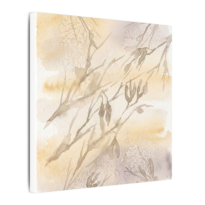 Shadow Play Winter Canvas Art | Japandi Warm Design