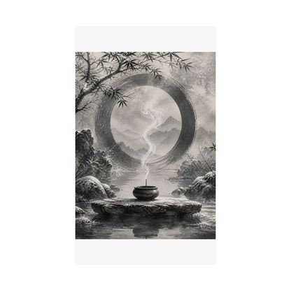 Dappled Incense Smoke Wall Art Print - Zen Seijaku