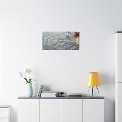 Water Ripple Sumi E Canvas Art | Calm Zen Art