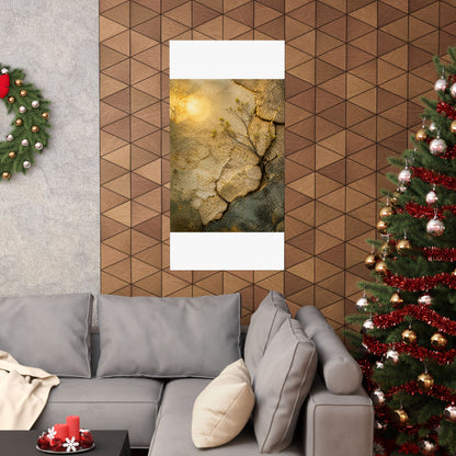 Cracked Earth Texture Wall Art Print | Earthy Japandi Art