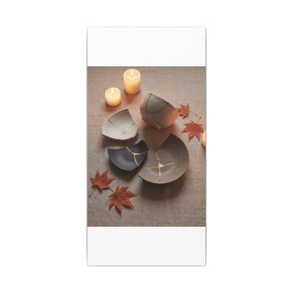 Candlelight Broken Pottery Canvas Art - Japandi Ma