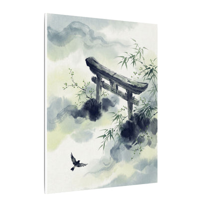 Torii Gate Sumi E Canvas Art | Serene Zen Art