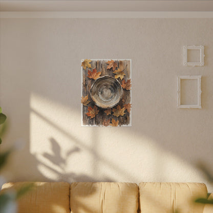 Ma Ceramic Bowl Canvas Art - Japandi Watercolor