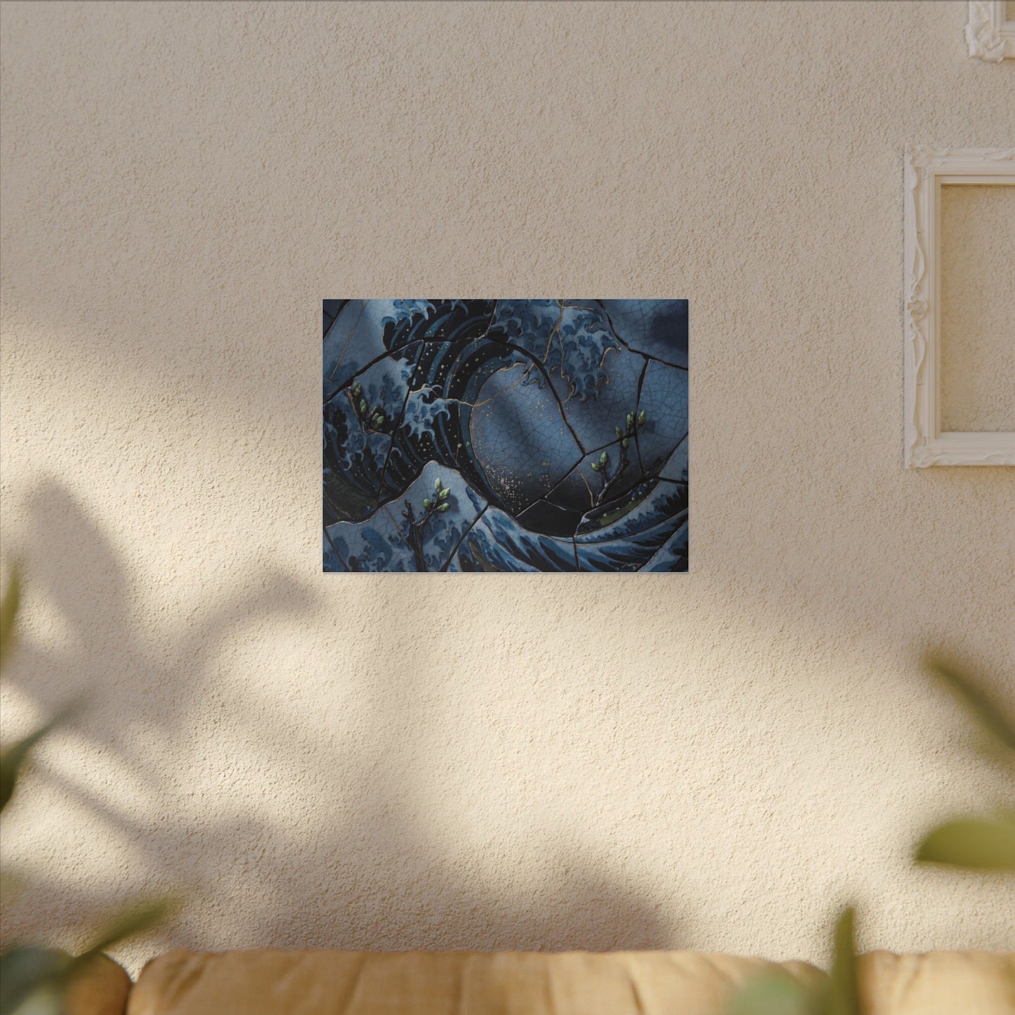 Ocean Wave Spring Canvas Art | Kintsugi Artful Design
