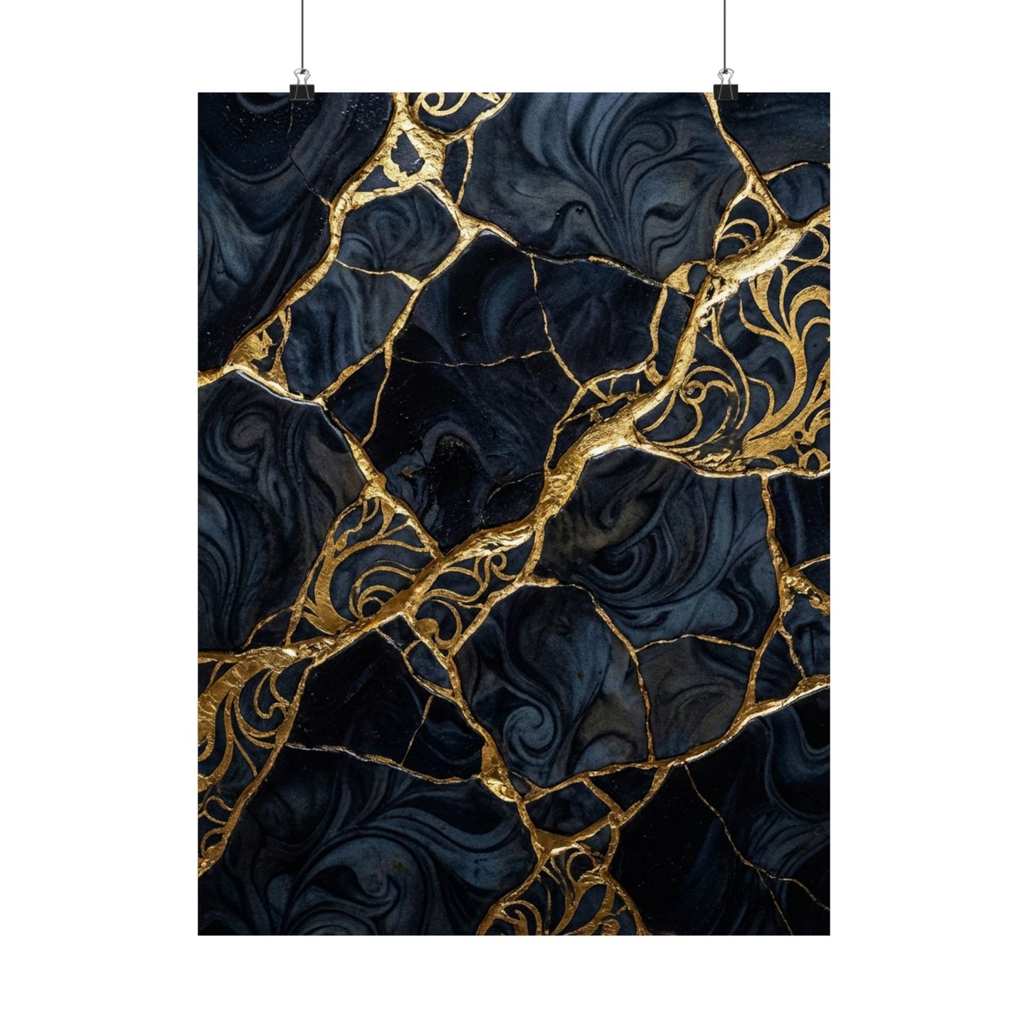 Kintsugi Gold Vein Wall Art Print Art Print