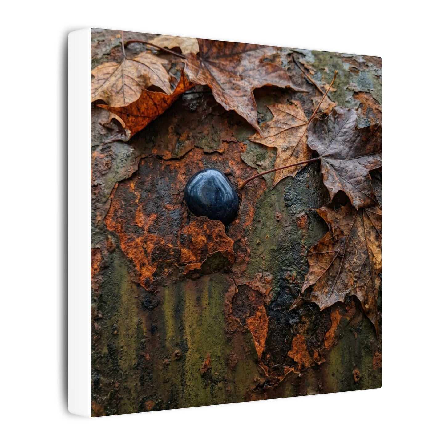 Datsuzoku Rust Patina Canvas Art - Dark Japandi Moody Minimal