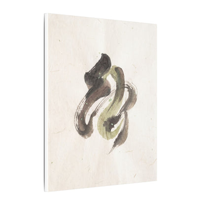 Ink Brushstroke Canvas Art | Spring Japandi Japanese Pattern Art