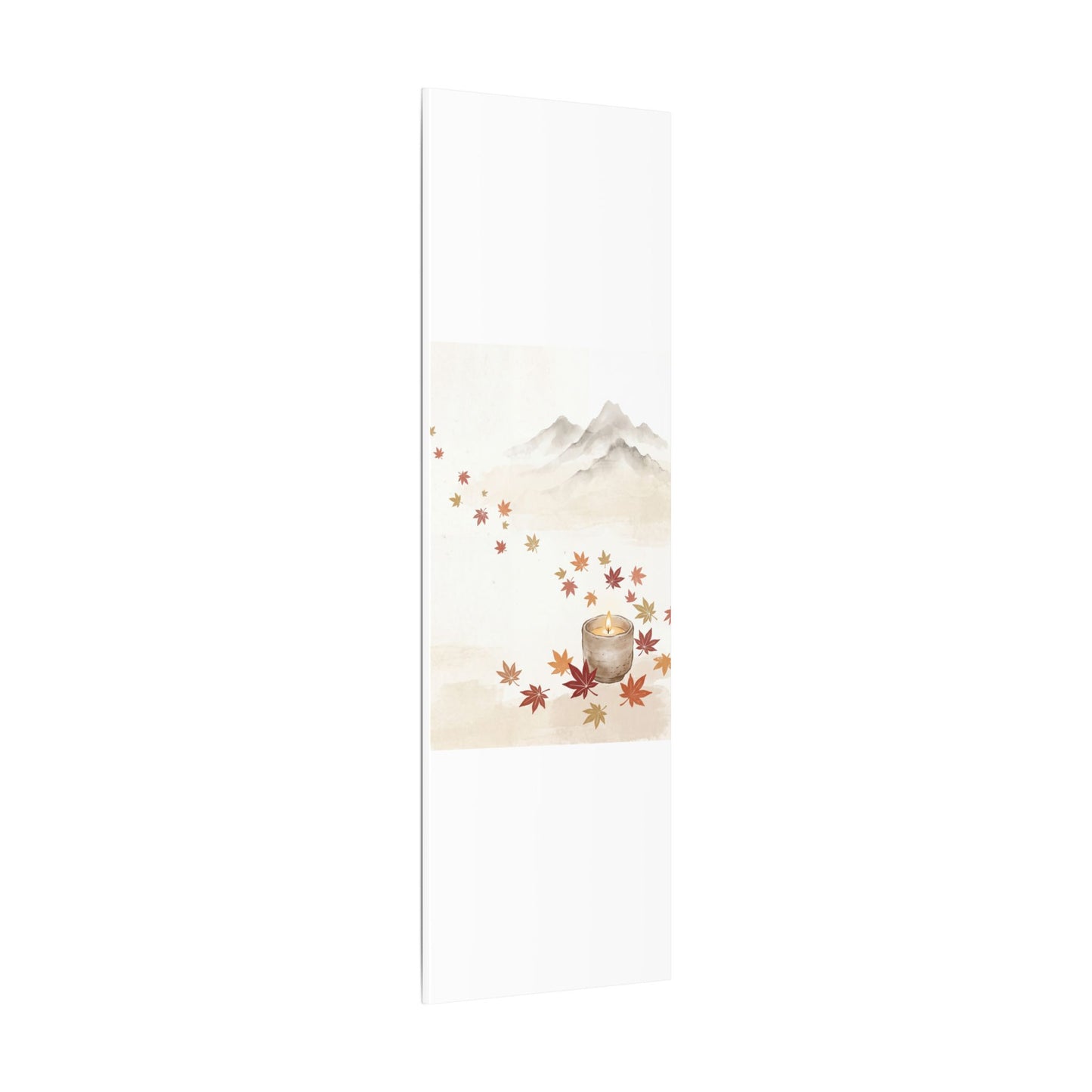 Earthy Mountain Mist Canvas Art - Japanese Pattern Japandi