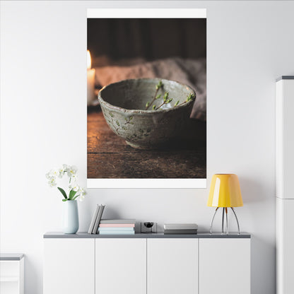 Ceramic Bowl Spring Canvas Art | Japandi Neutral Design