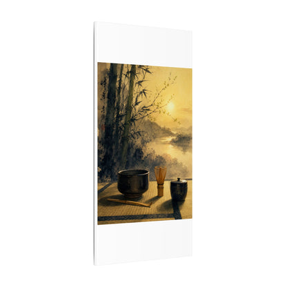 Tea Ceremony Sumi E Canvas Art | Contemplative Zen Art