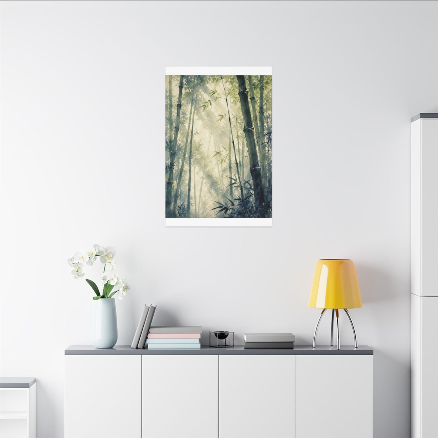 Bamboo Grove Spring Canvas Art | Zen Serene Design