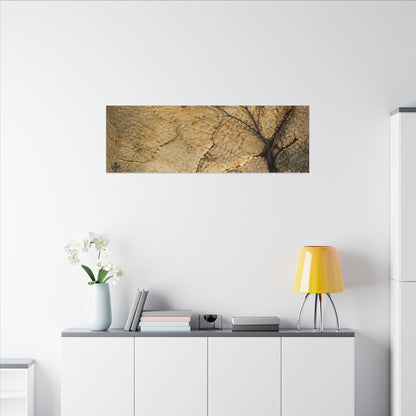 Cracked Earth Spring Canvas Art | Japandi Warm Design