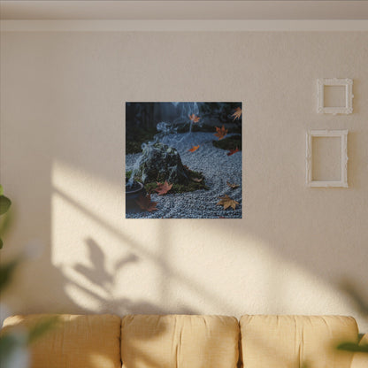 Autumn Incense Smoke Karesansui Canvas Art | Calm Decor