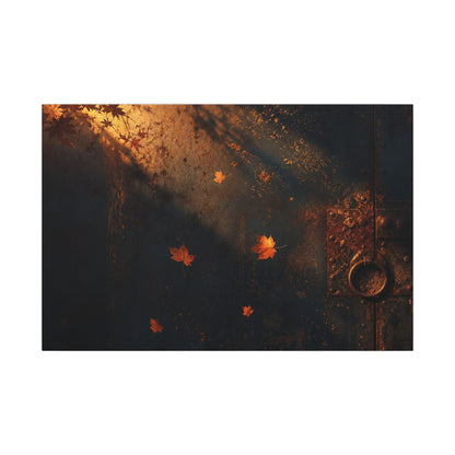 Dark Japandi Rust Patina in Golden Hour | Shadow Zen Canvas Art