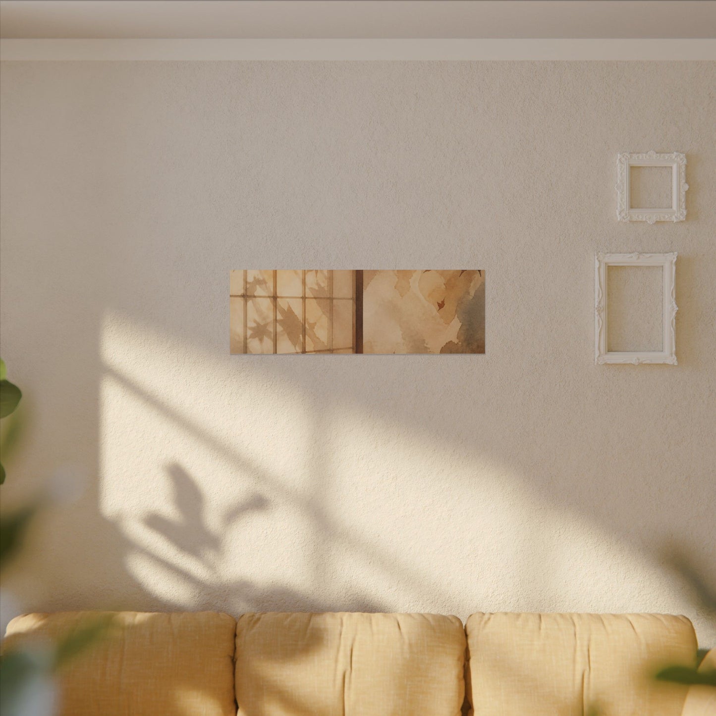 Candlelight Shoji Screen Canvas Art - Japandi Ma