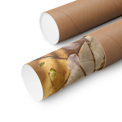 Artful Paper Fold Wall Art Print - Gold Repair Kintsugi