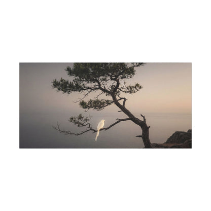 Dawn Pine Tree Canvas Art - Dark Japandi Datsuzoku