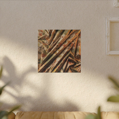 Paper Fold Autumn Canvas Art | Japandi Earthy Design