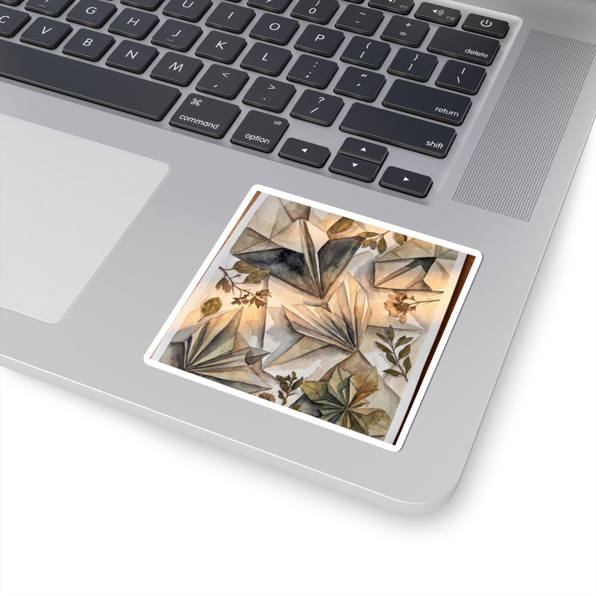 Paper Fold Summer Sticker | Japandi Neutral Design Art Print