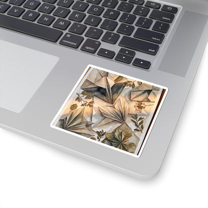 Paper Fold Summer Sticker | Japandi Neutral Design Art Print