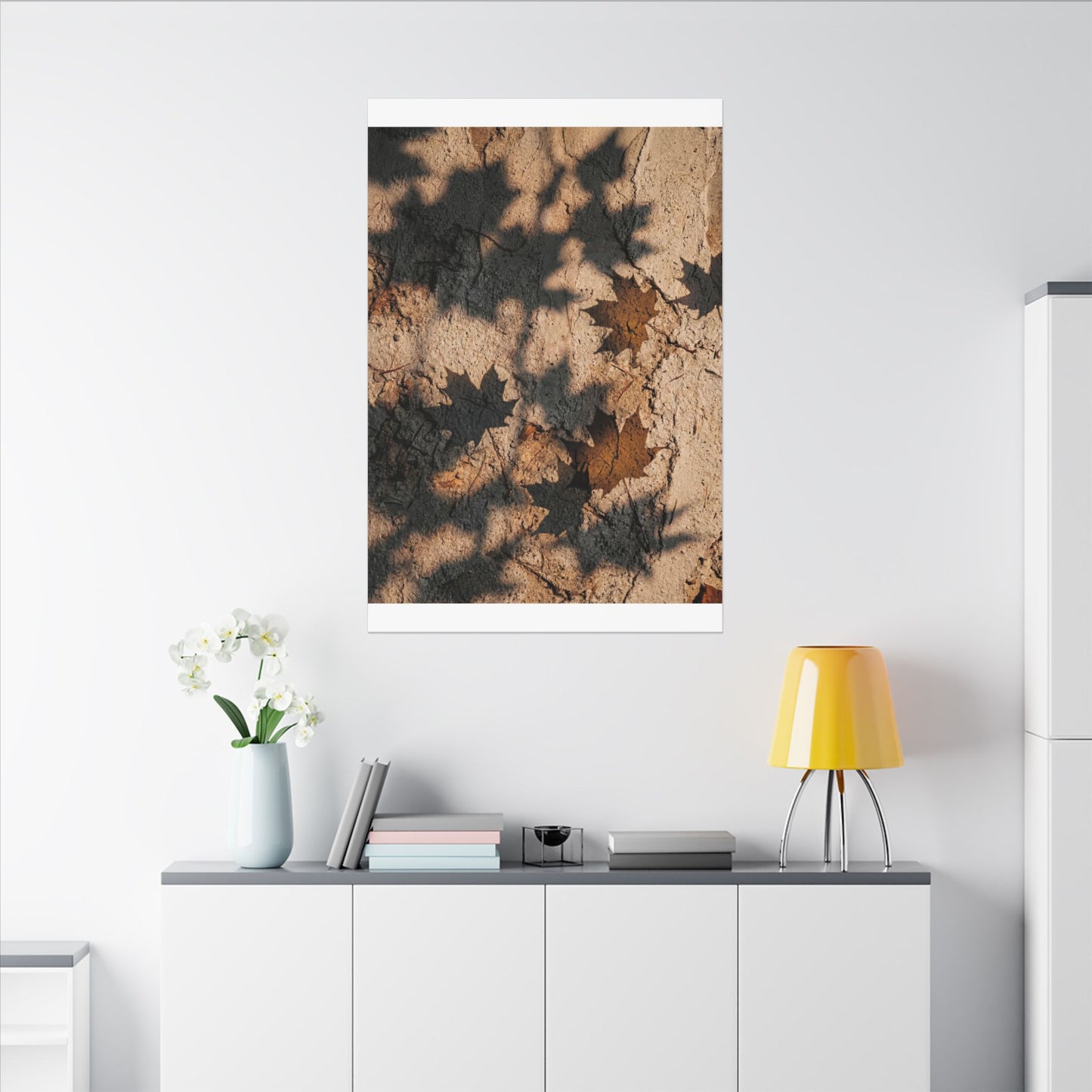 Cozy Shadow Play Canvas Art - Texture Japandi