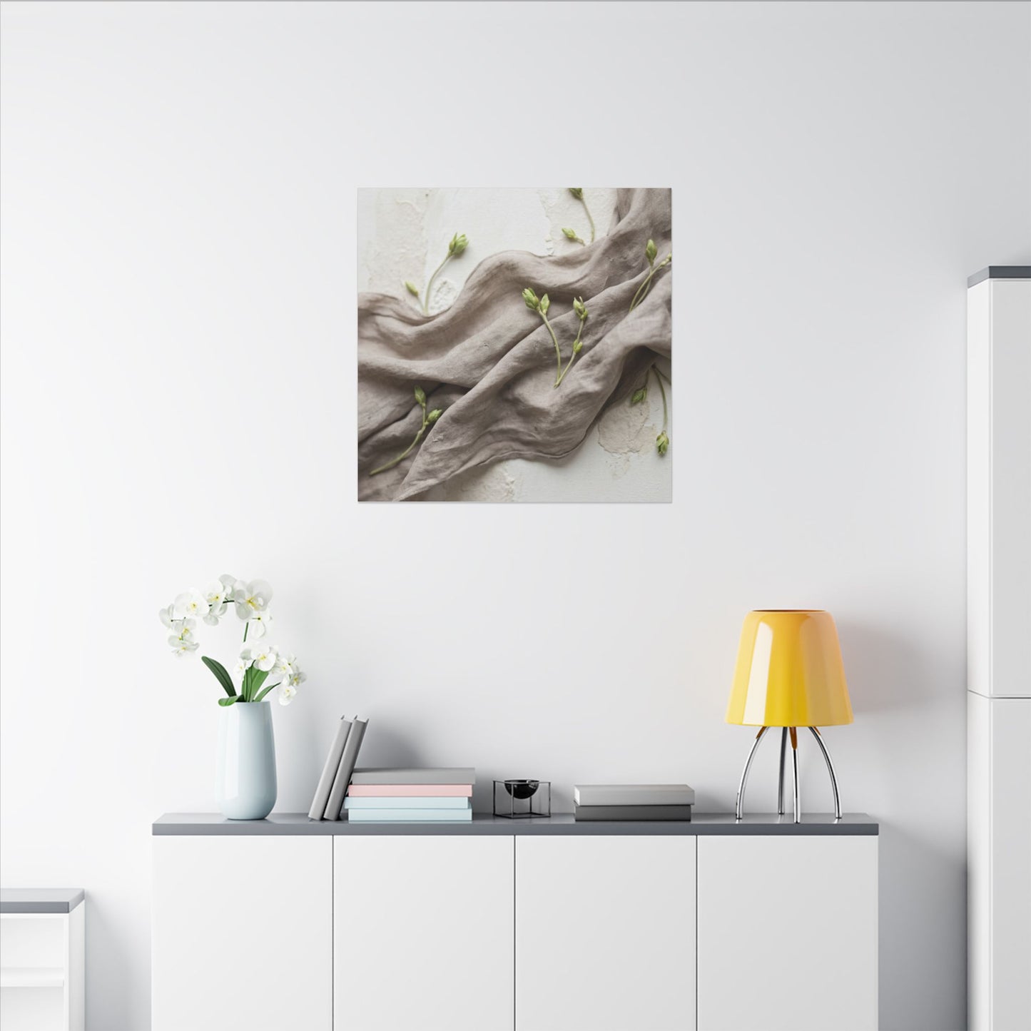 Overcast Silk Drape Canvas Art - Japandi Ma