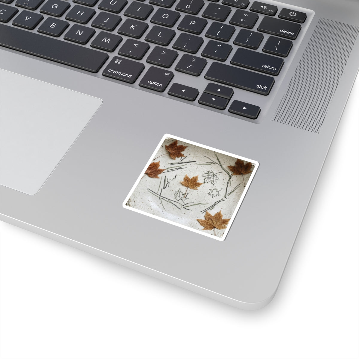 Japandi Ceramic Bowl in Dappled | Minimal Line Sticker