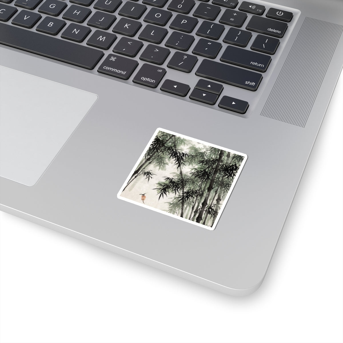 Contemplative Bamboo Grove Sticker - Sumi E Zen