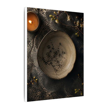 Ceramic Bowl Spring Canvas Art | Japandi Earthy Design