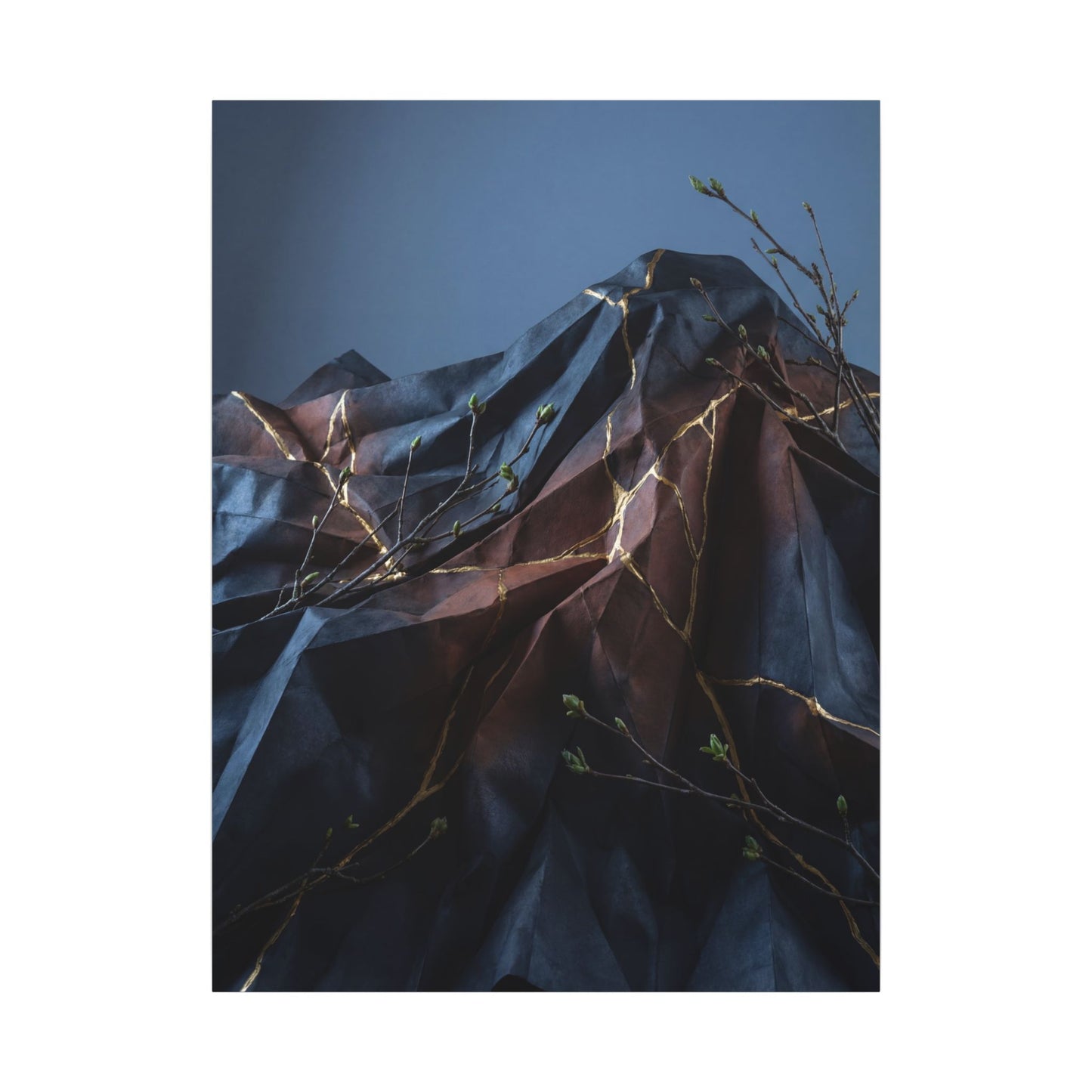 Paper Fold Broken Beauty Canvas Art | Philosophical Kintsugi Art