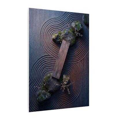 Spring Rock Garden Moody Minimal Canvas Art | Atmospheric Decor