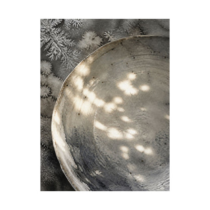 Winter Ceramic Bowl Watercolor Wall Art Print | Cozy Decor