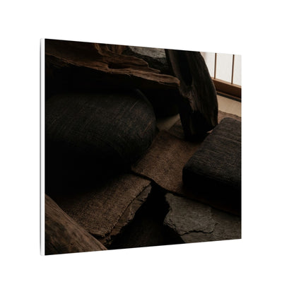 Dark Japandi Shadow Zen Canvas Art