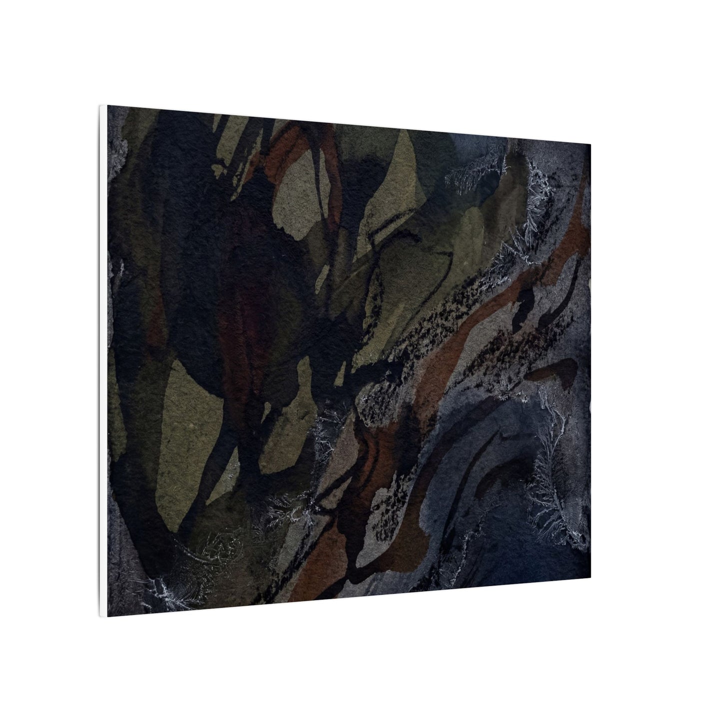 Shadow Play Winter Canvas Art | Dark Japandi Luxurious Design