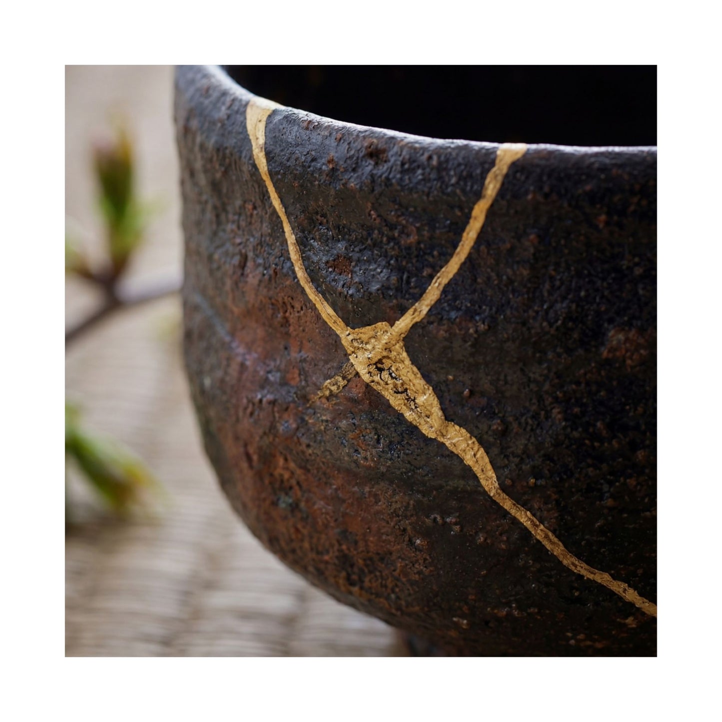 Tea Ceremony Spring Wall Art Print | Kintsugi Artful Design