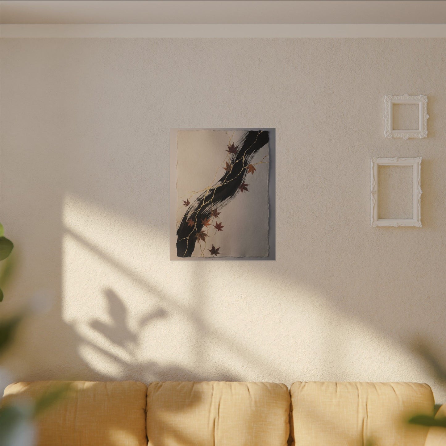 Dawn Ink Brushstroke Canvas Art - Kintsugi Ma