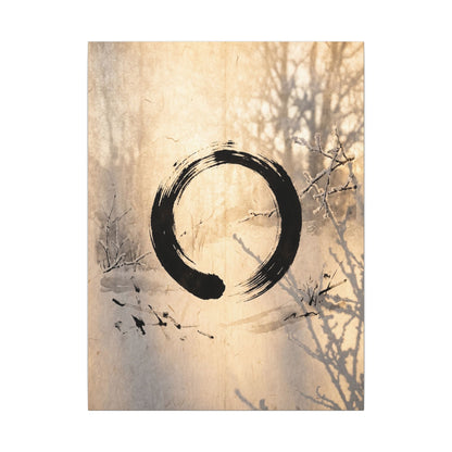 Shoji Screen Enso Canvas Art | Contemplative Zen Art