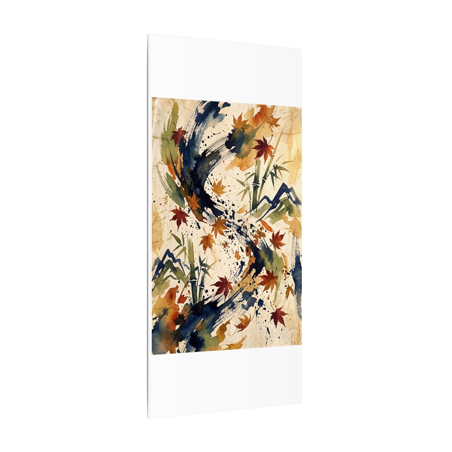 Golden Hour Ink Brushstroke Canvas Art - Zen Shibui