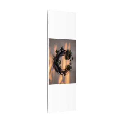 Ink Brushstroke Spring Canvas Art | Dark Japandi Bold Design