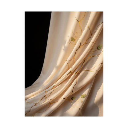 Silk Drape Crackle Gold Wall Art Print | Philosophical Kintsugi Art