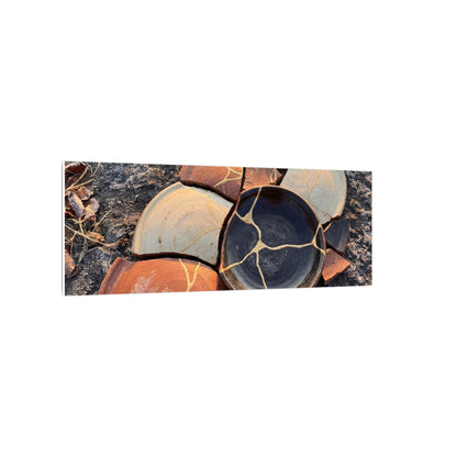 Winter Broken Pottery Gold Vein Canvas Art | Beautiful Decor