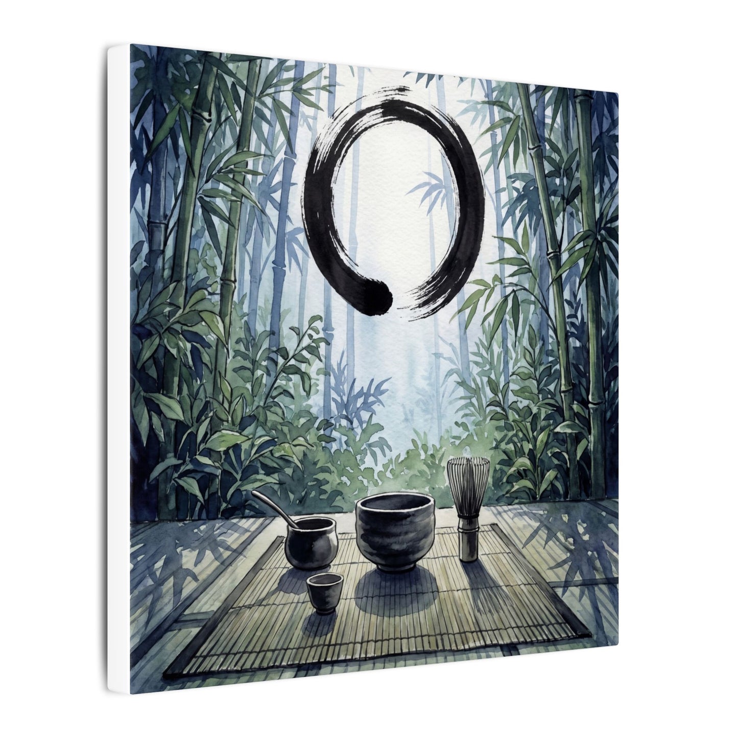 Seijaku Tea Ceremony Canvas Art - Zen Enso