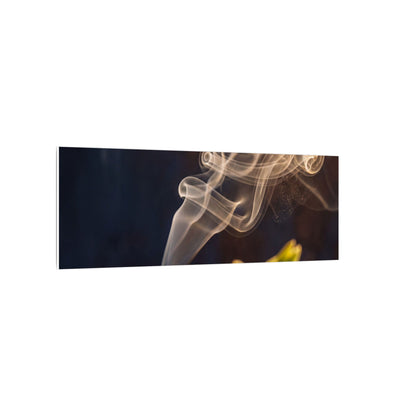Golden Hour Incense Smoke Canvas Art - Dark Japandi Kanso