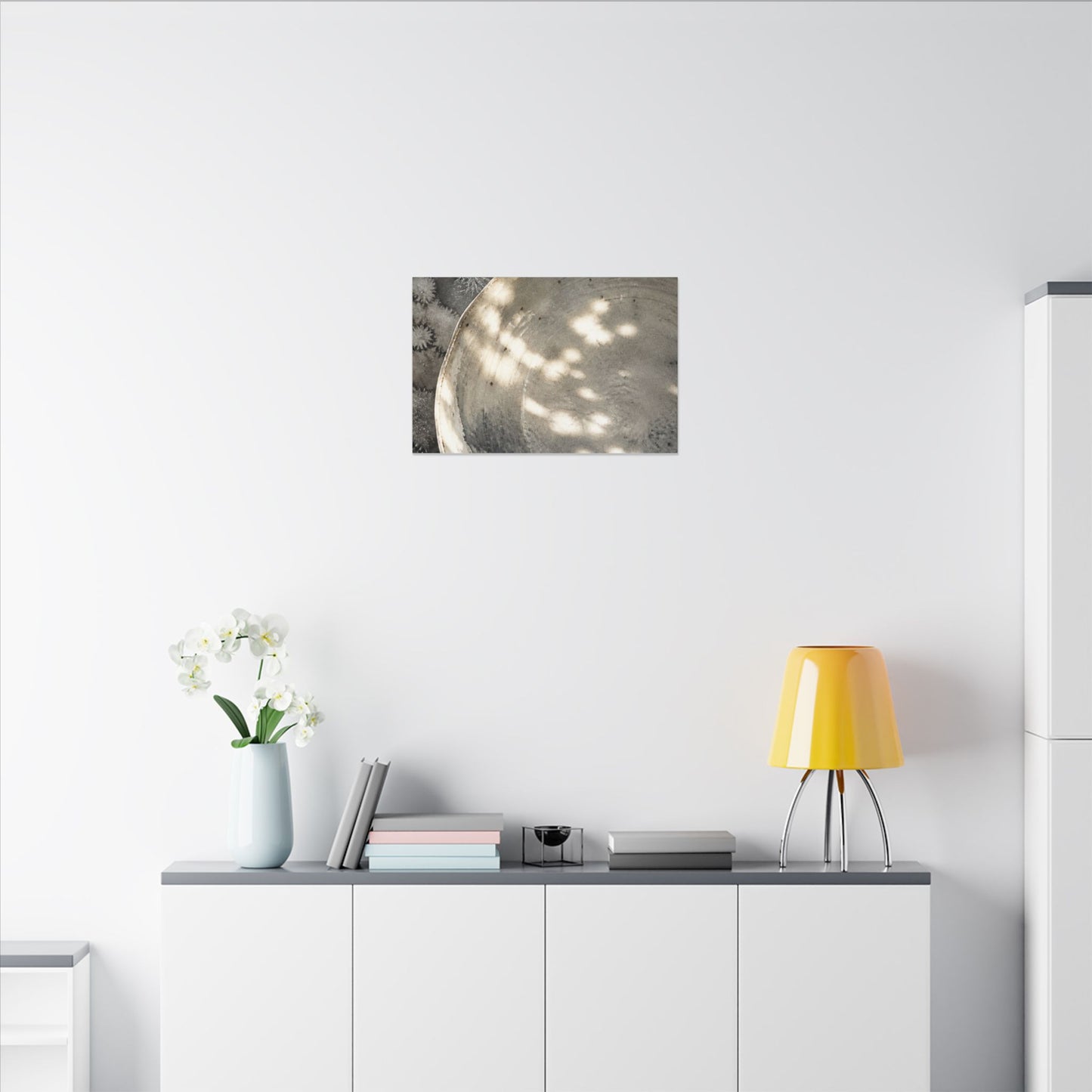 Ceramic Bowl Watercolor Canvas Art | Warm Japandi Art