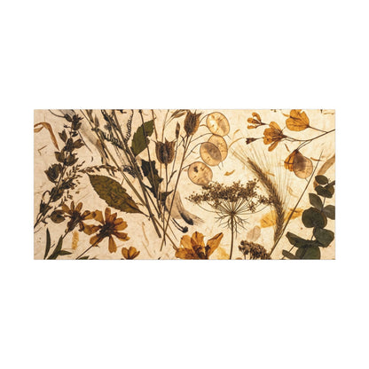 Dried Flowers Summer Canvas Art | Japandi Neutral Design