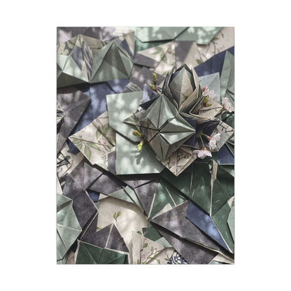 Shibui Paper Fold Canvas Art - Japandi Japanese Pattern