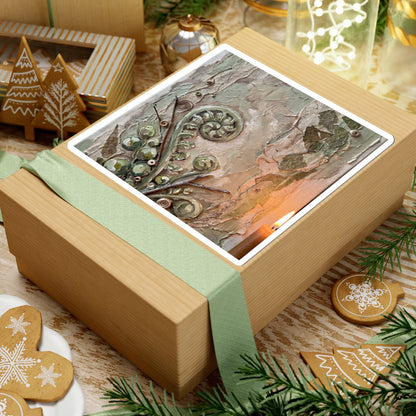 Datsuzoku Fern Unfurling Sticker - Japandi Texture Art Print
